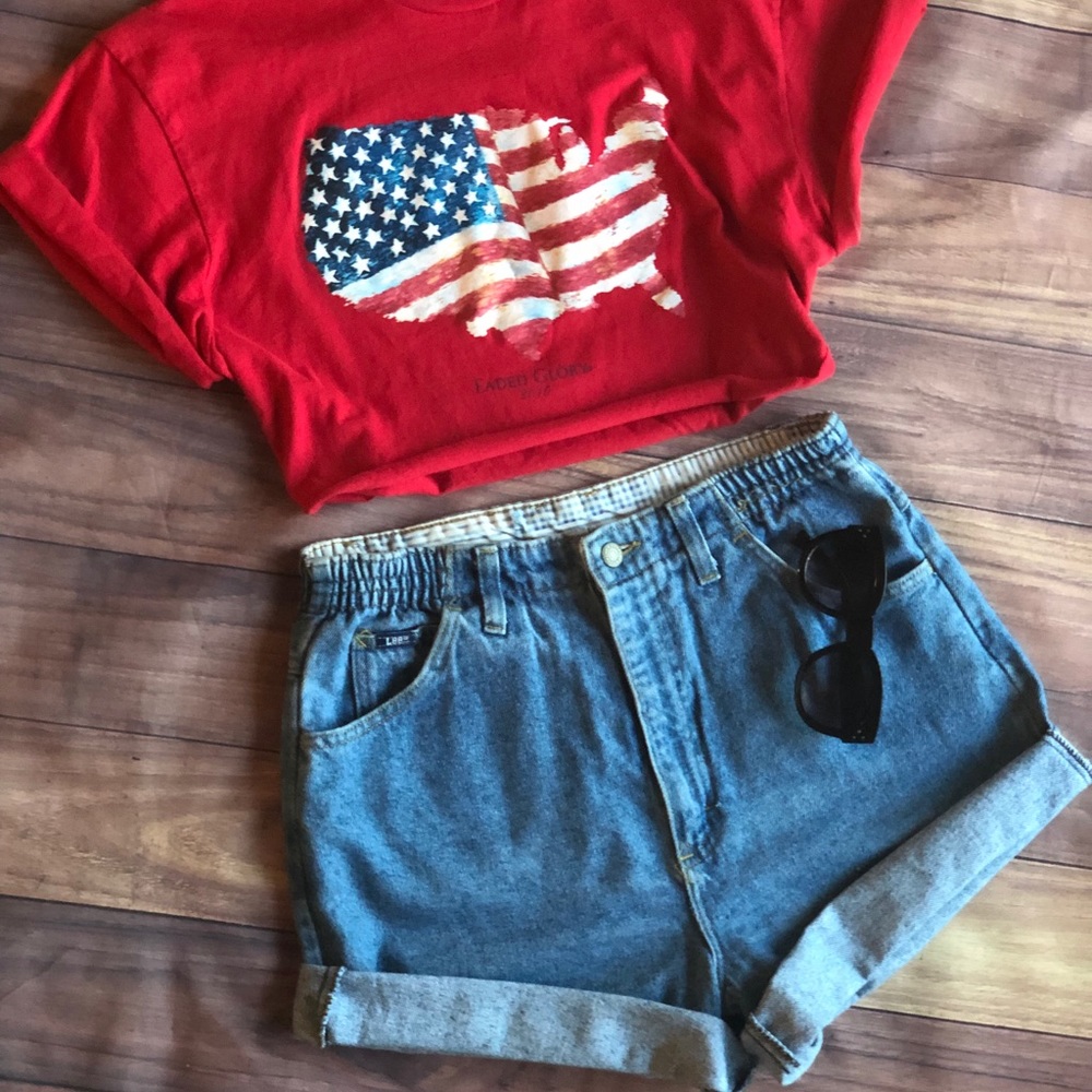 Vintage Lee Brand High Waisted Cuffed Shorts!